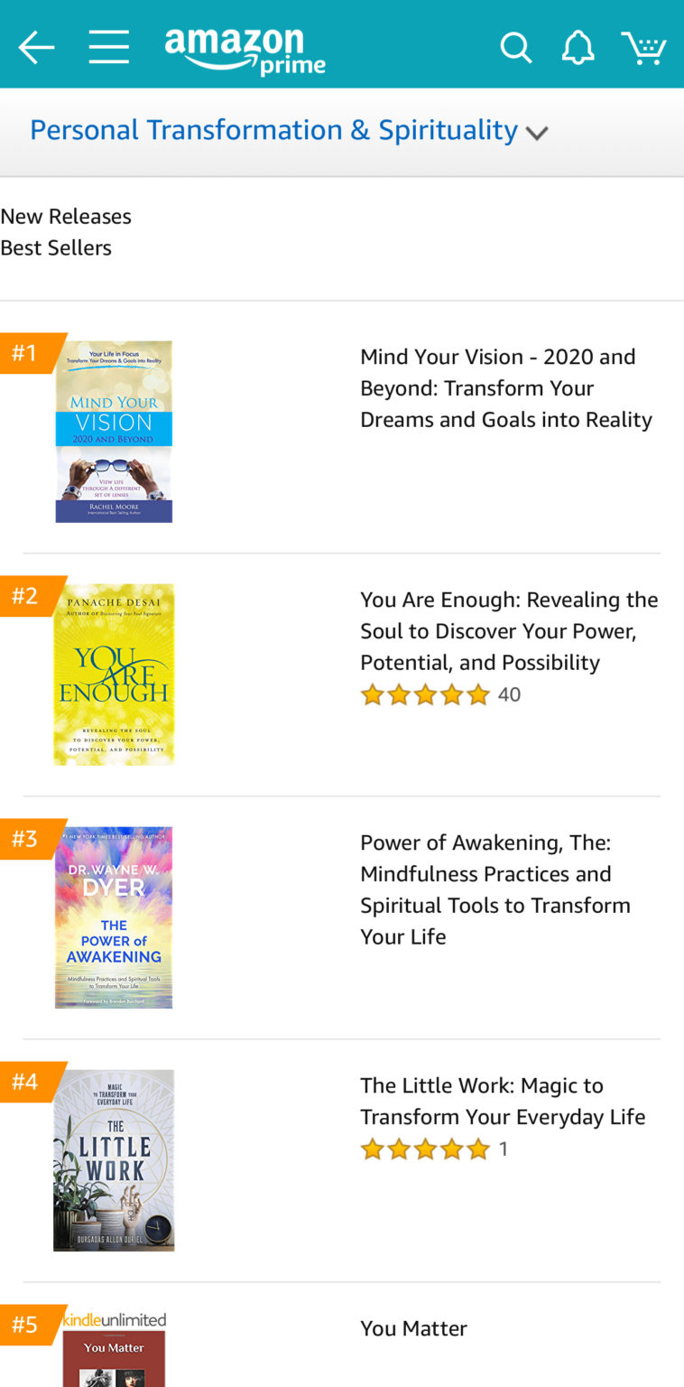 Amazon Best Seller Mind Your Vision